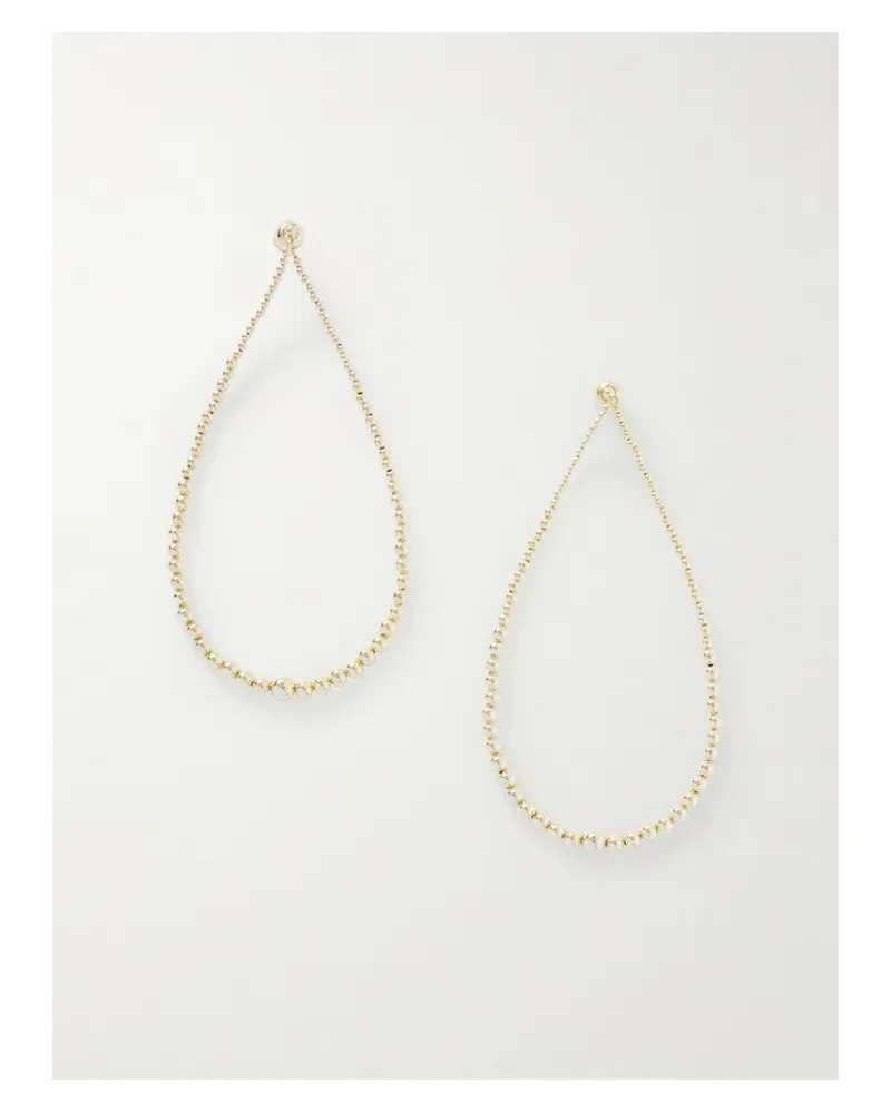 Alaïa Goldfarbene Ohrringe Mit Zierperlen Gold