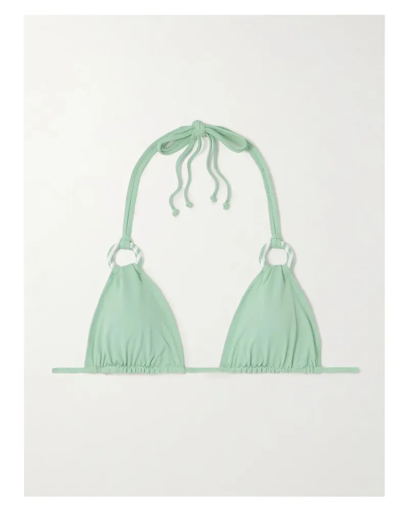Marysia Del Mar Triangel-bikini-oberteil Mit Verzierungen - Grün Grün