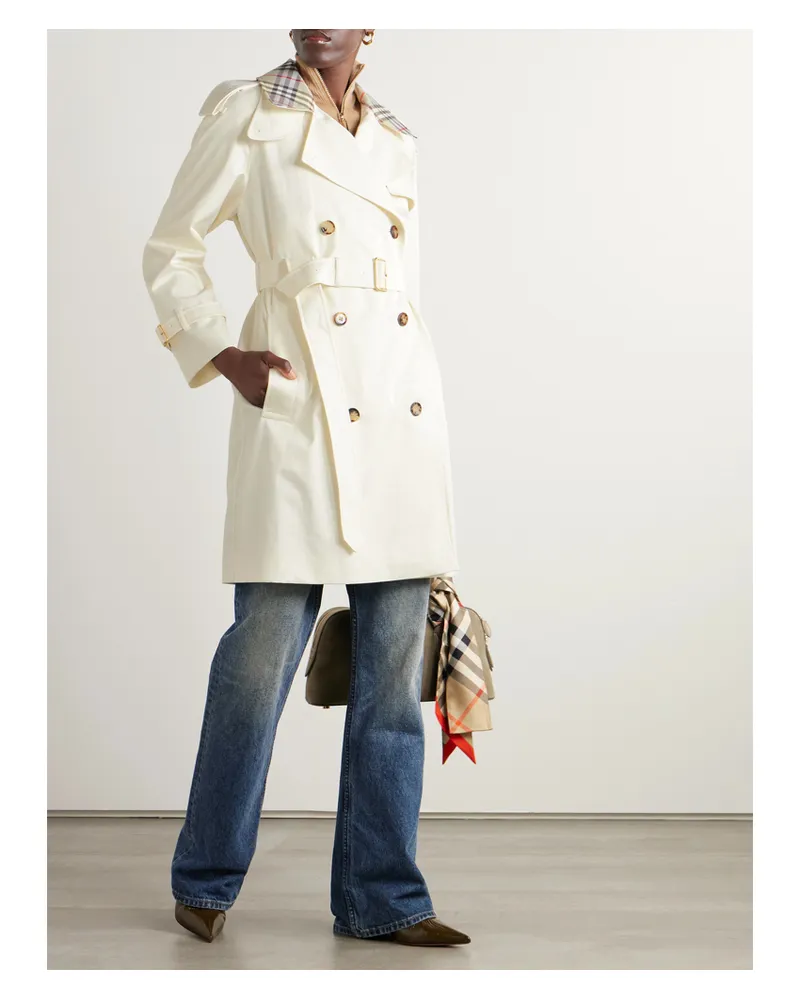 Burberry Doppelreihiger Trenchcoat Aus Baumwollgabardine Mit
