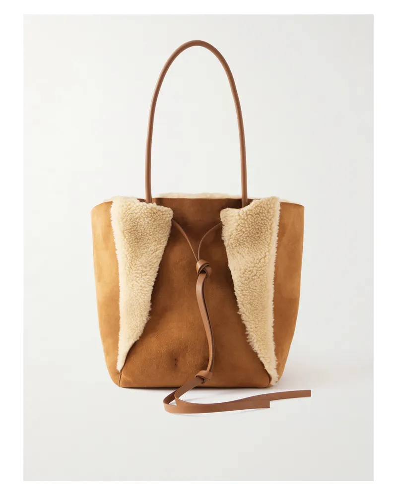 Gabriela Hearst Marija Shearling Tote - Brown Brown