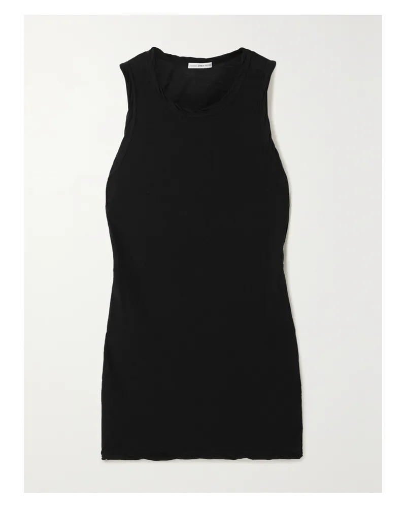 James Perse Oberteil Aus Flammgarn-jersey Aus Baumwolle - Schwarz Schwarz