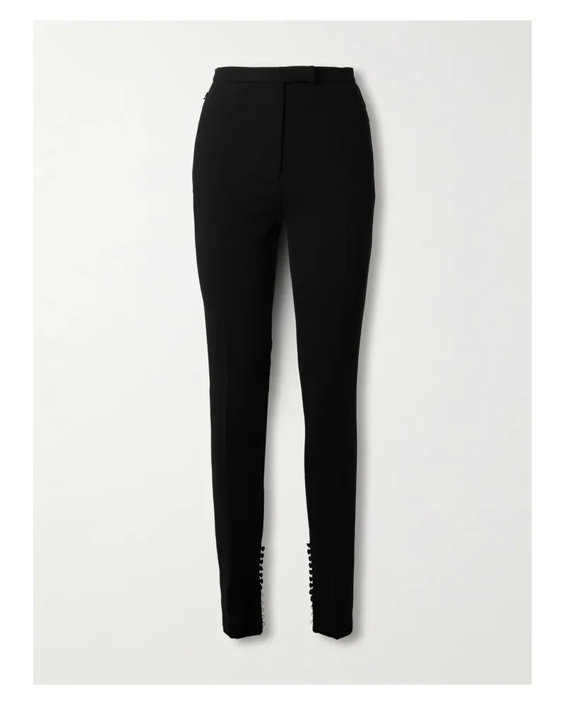 Dries van Noten Eng Geschnittene Hose Aus Crêpe - Schwarz Schwarz