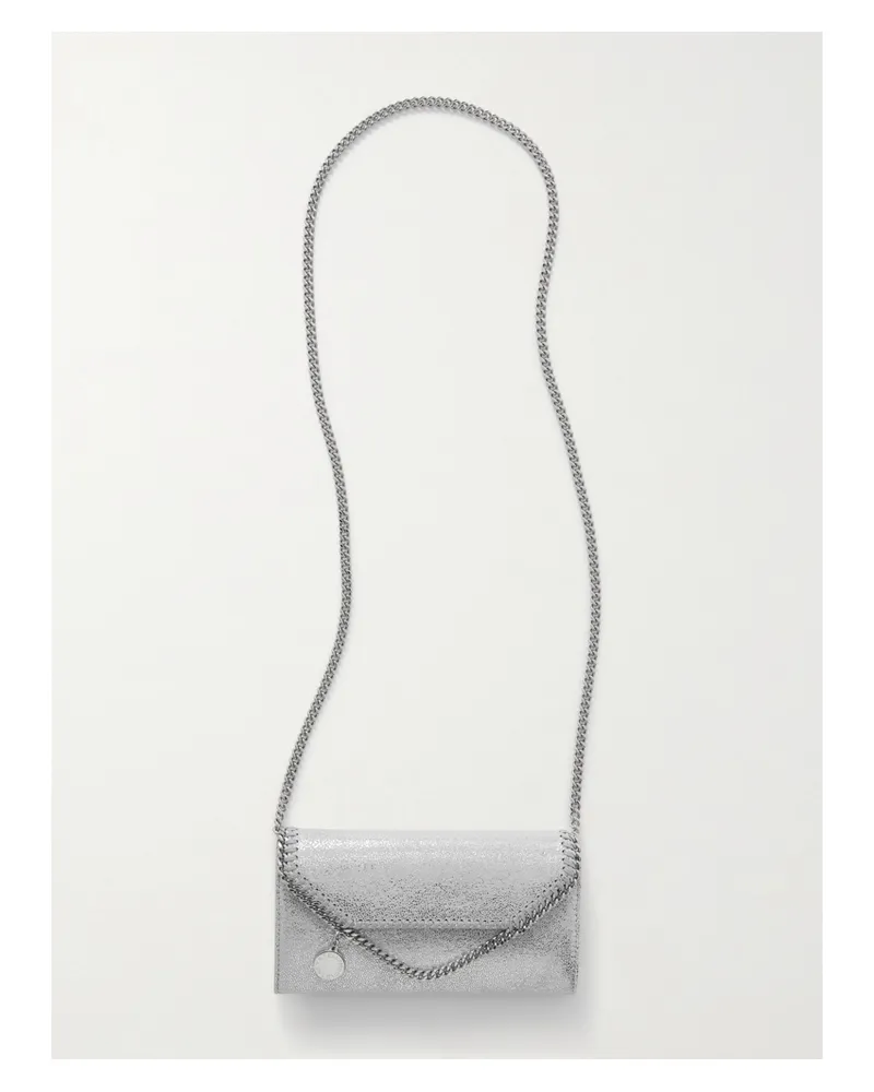 Stella McCartney Falabella Metallic Vegan Shoulder Bag - Silver Silver