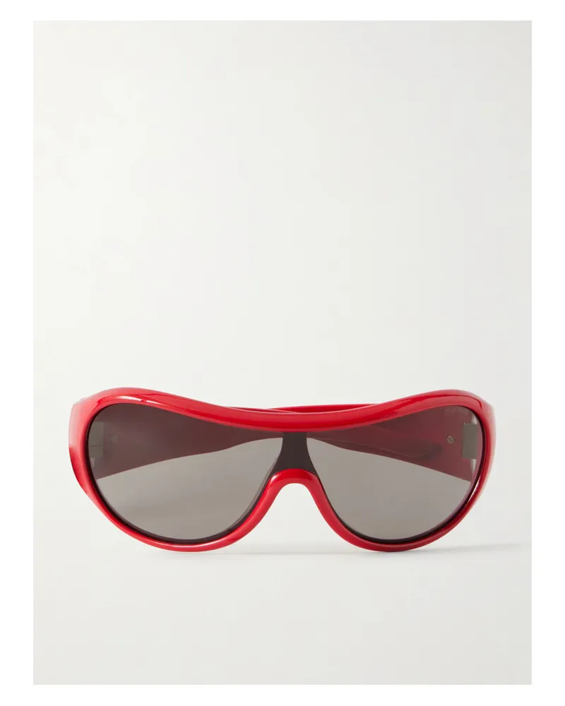 Miu Miu Rounded-frame Acetate Sunglasses - Red Red