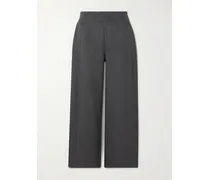 Jogginghose Mit Weitem Bein Aus Waffelstrick - Grau