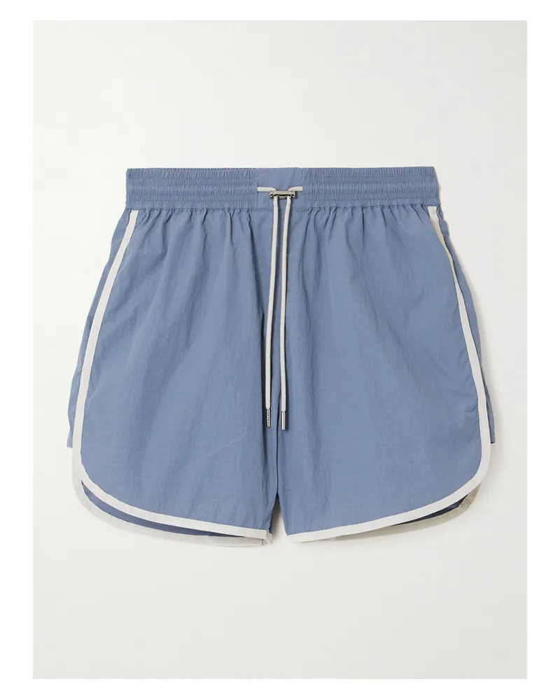 Varley Harmon Zweifarbige Shorts Aus Shell - Blau Blau
