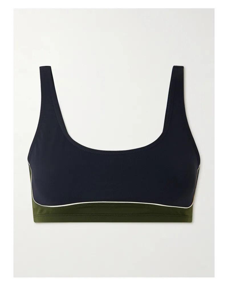 Eres Finale Bikini-oberteil In Colour-block-optik - Blau Blau