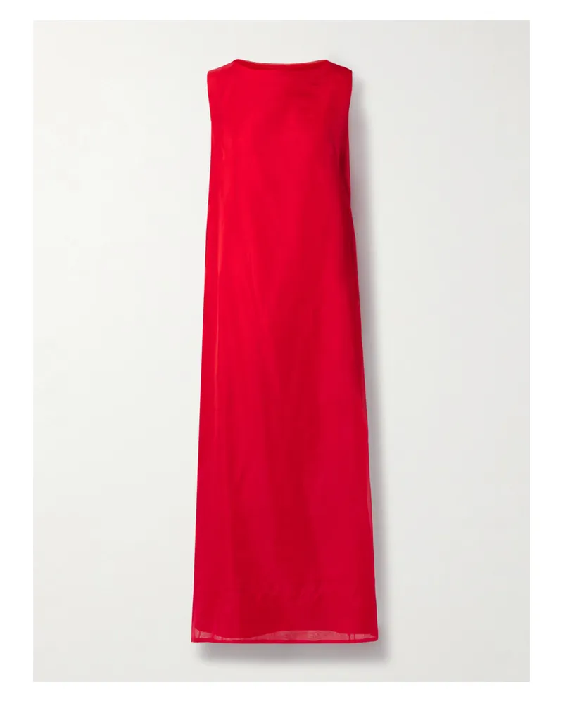 Altuzarra Jools Maxikleid Aus Seidenorganza Und Crêpe De Chine - Rot Rot