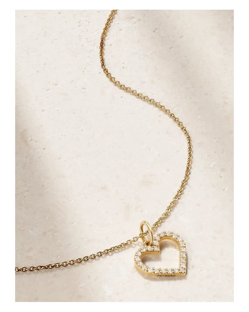 Sydney Evan Open Heart Kette Aus 14 Karat Gold Mit Diamanten Gold