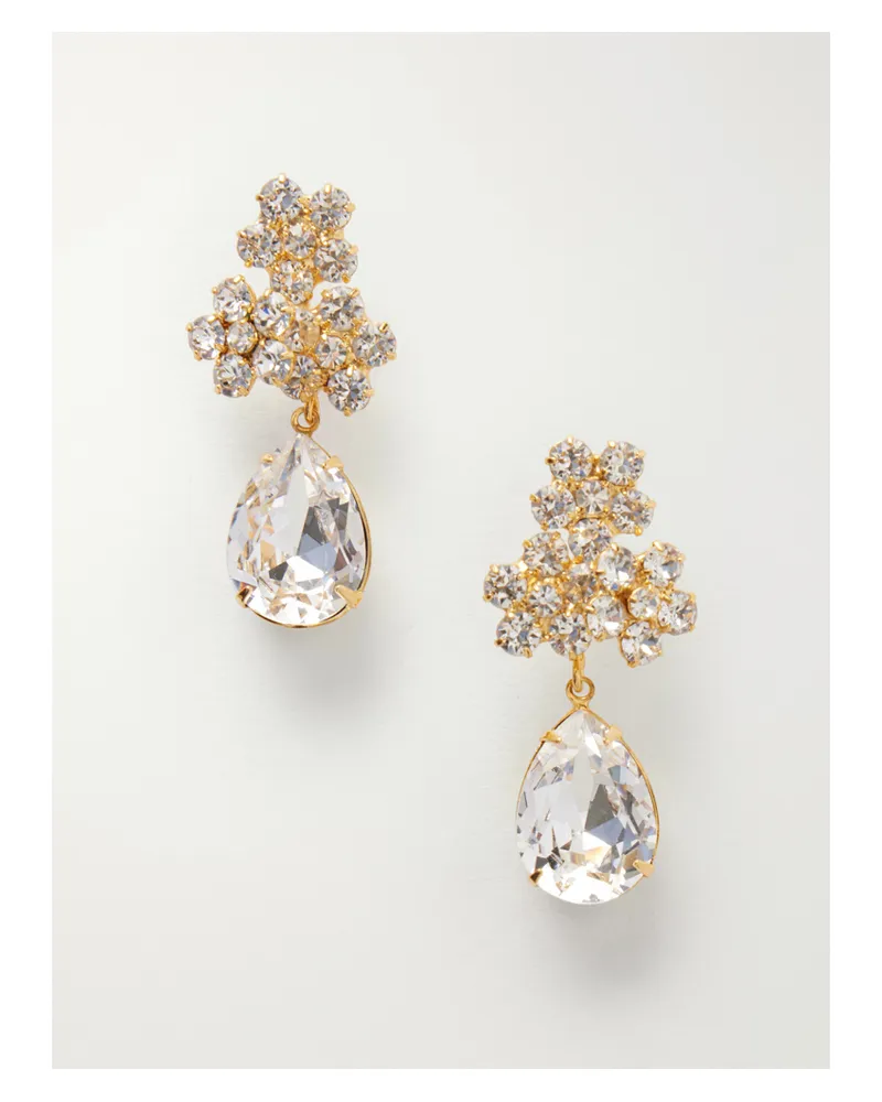 Jennifer Behr Lauretta Gold-tone Crystal Earrings - Silver Silver