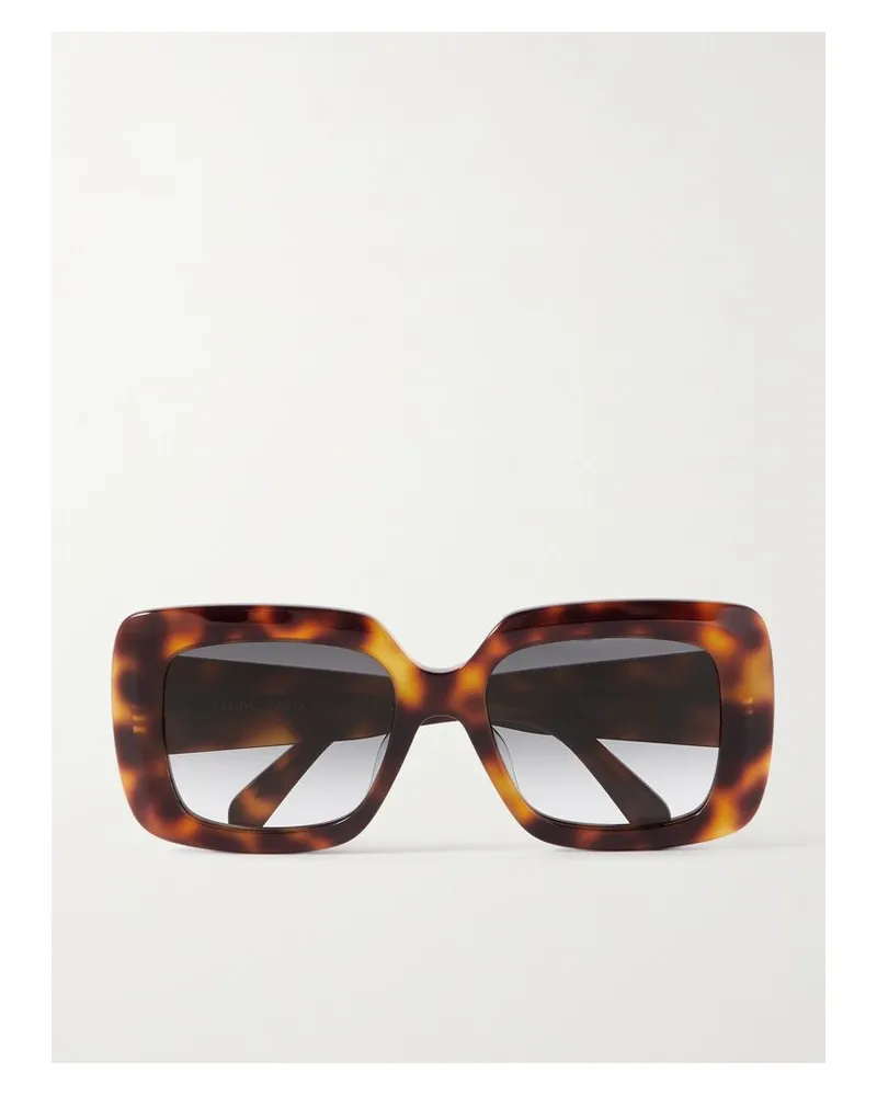 Celine Oversized-sonnenbrille Mit Eckigem Rahmen Aus Azetat - Braun Braun