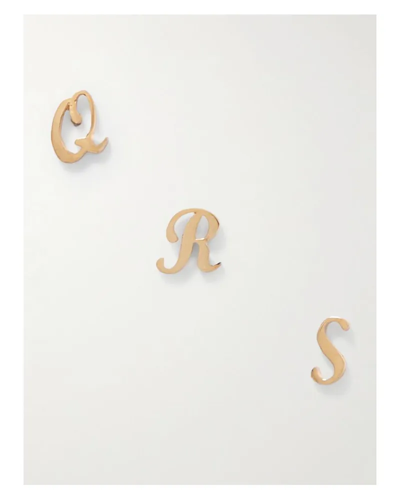 Stone & Strand Einzelner Ohrstecker Aus 10 Karat Gold Gold