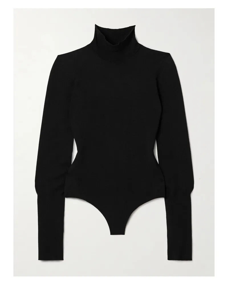 KHAITE Thea String-body Aus Jersey Aus Einer Wollmischung Mit Stehkragen - Schwarz Schwarz