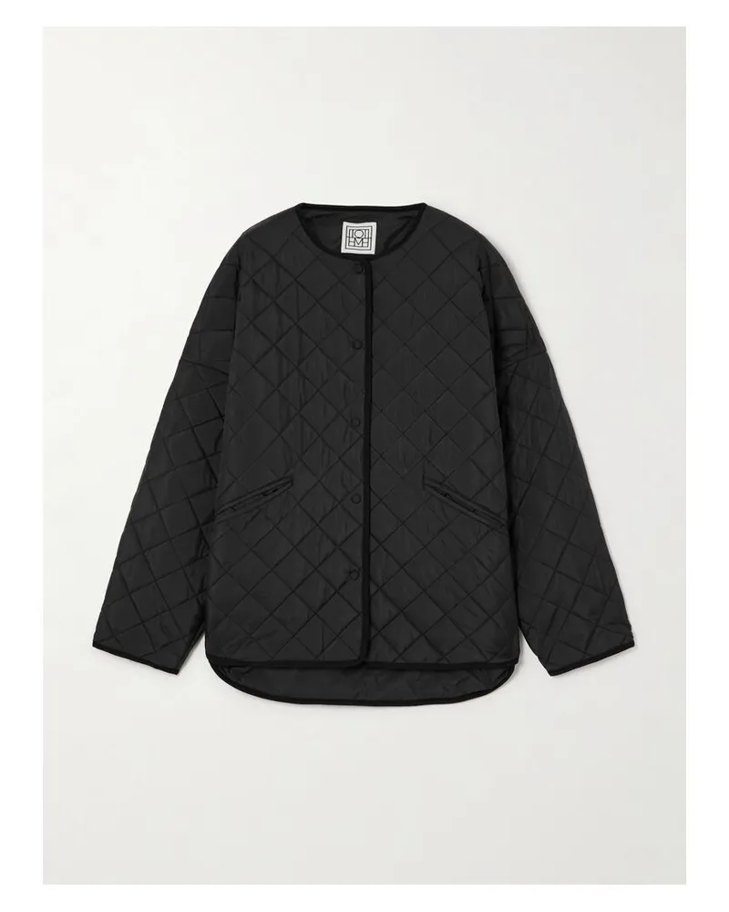 Totême Jacke Aus Gestepptem Recyceltem Shell - Schwarz Schwarz