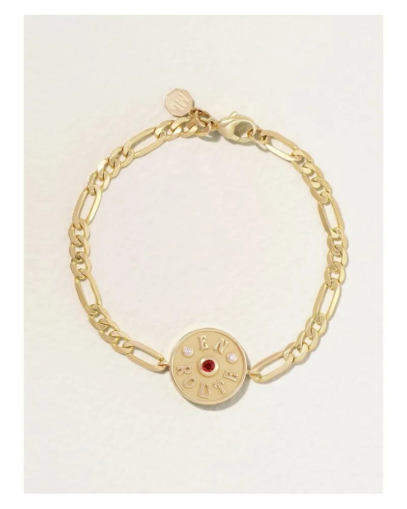 Marlo Laz Mini En Route Armband Aus 14 Karat Gold Mit Turmalin Und Diamanten Gold