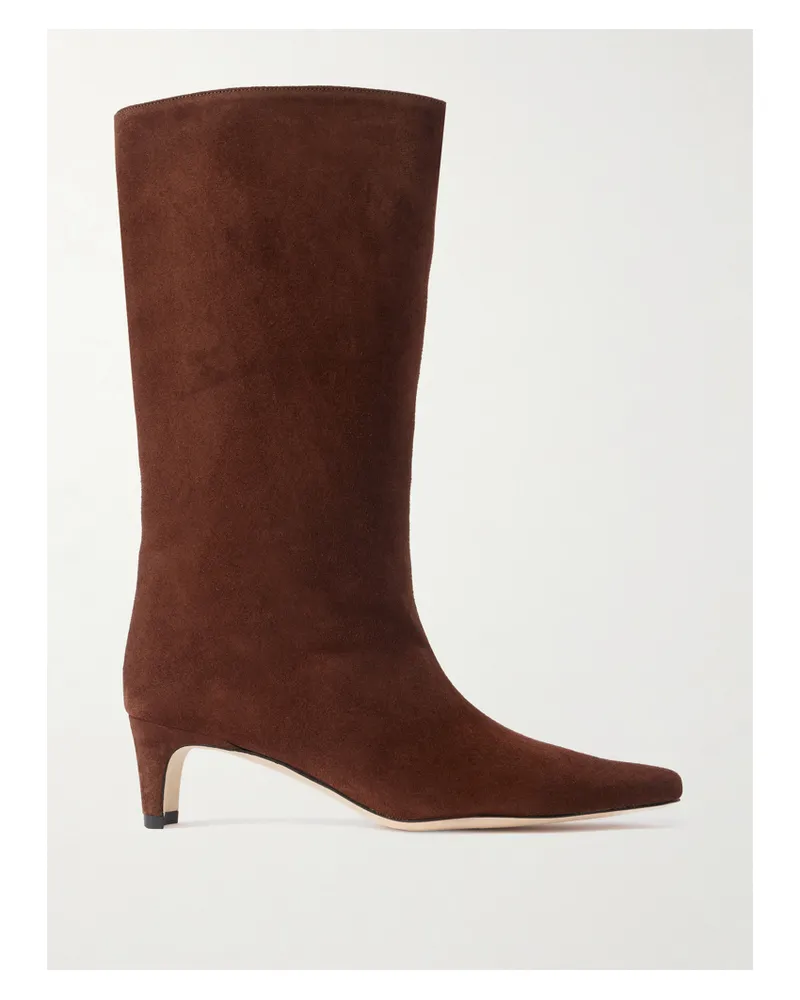 STAUD Wally Suede Boots - Brown Brown