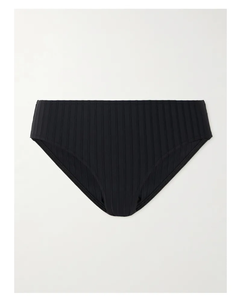 Eres Terra Geripptes Bikini-höschen - Schwarz Schwarz