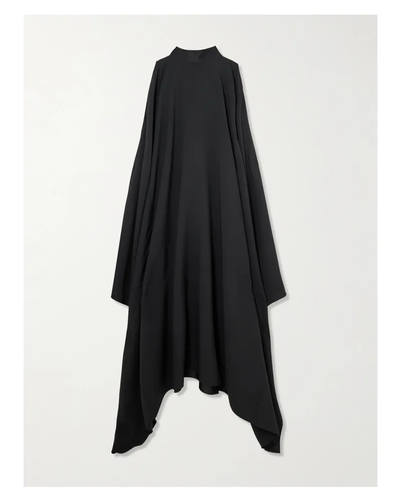 Taller Marmo Aga Robe Aus Crêpe Mit Falten Zum Binden - Schwarz Schwarz