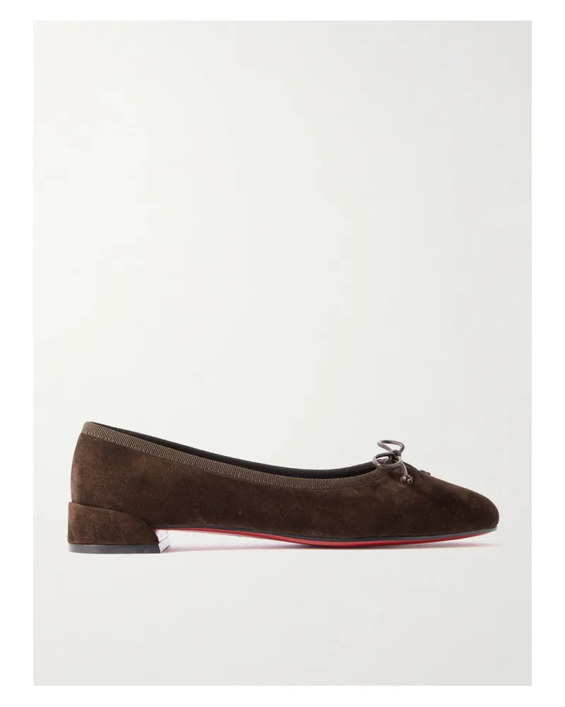Christian Louboutin Sweetie Jane Flache Schuhe Aus Veloursleder - Braun Braun