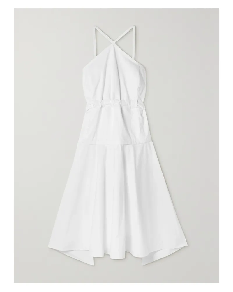 Proenza Schouler Midikleid Aus Popeline Aus Einer Baumwollmischung - Weiß Weiß