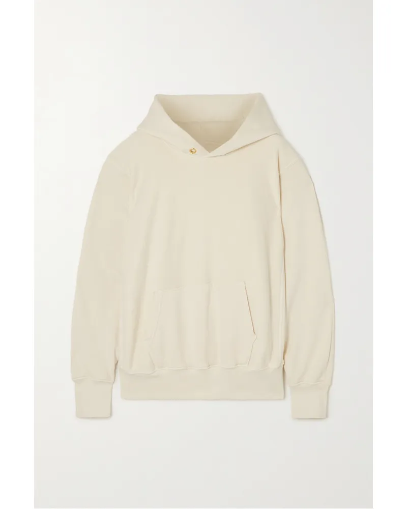 LES TIEN Hoodie aus Baumwoll-jersey Creme