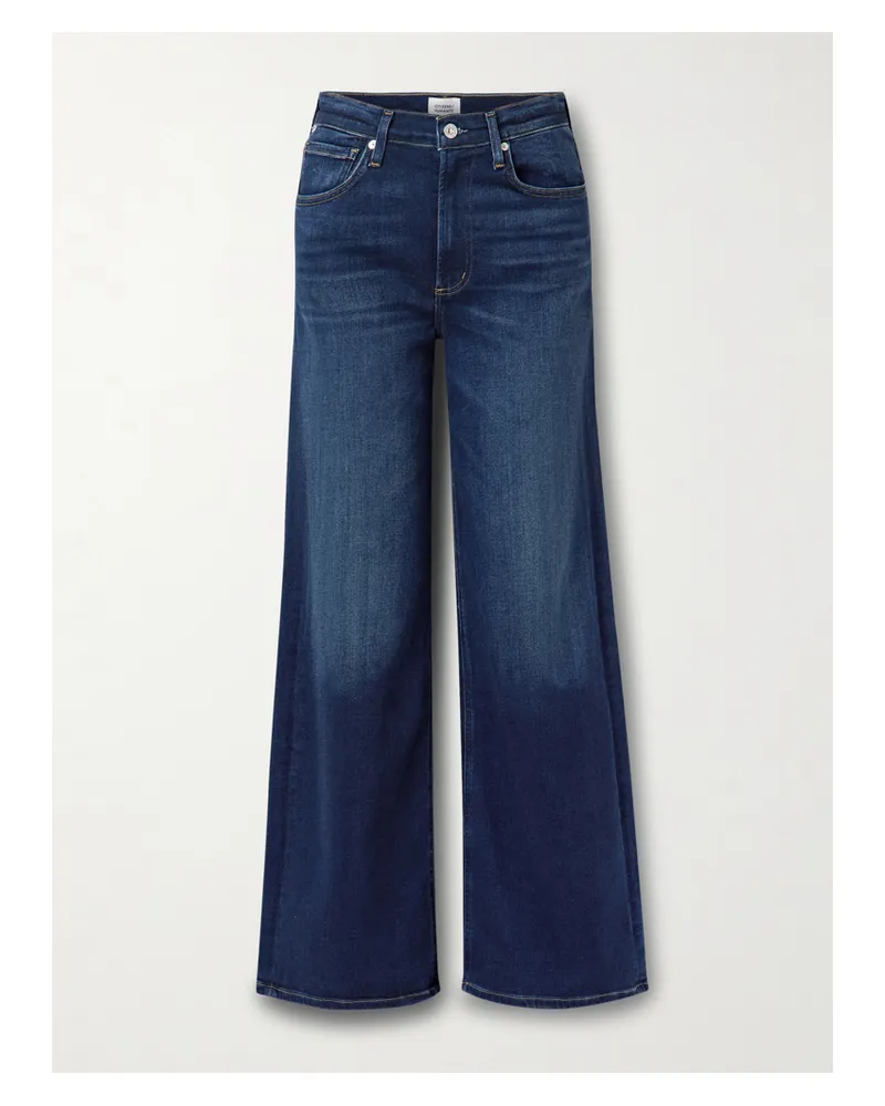 Citizens of humanity Lyra Long Halbhohe Jeans Mit Weitem Bein - Blau Blau