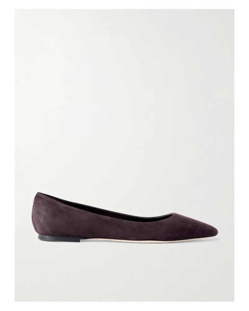 Jimmy Choo Romy Ballerinas Aus Veloursleder - Braun Braun