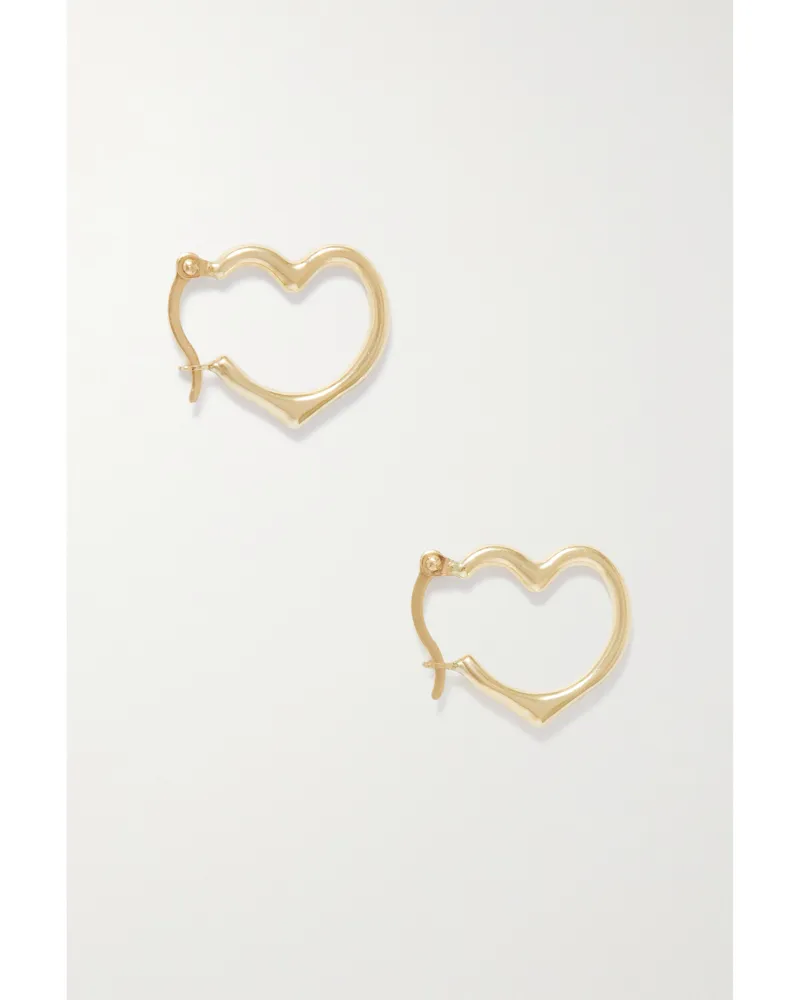 Loren Stewart Net Sustain Heart Feels Creolen Aus 14 Karat Recyceltem Gold Gold