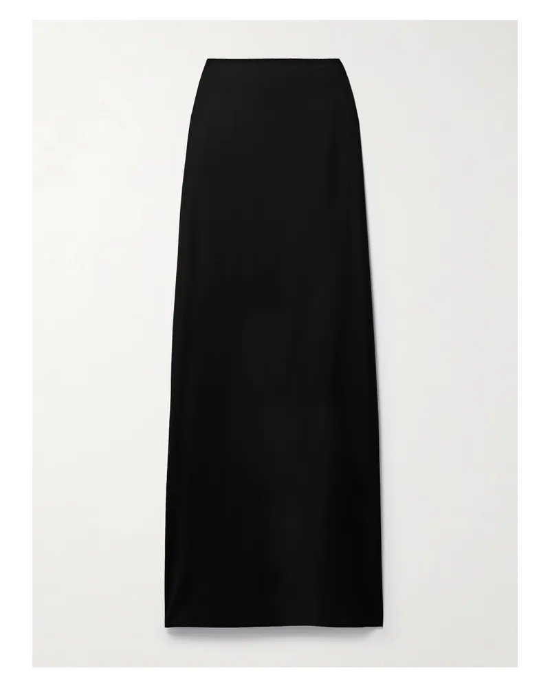 BEARE PARK Maxirock Aus Woll-twill - Schwarz Schwarz