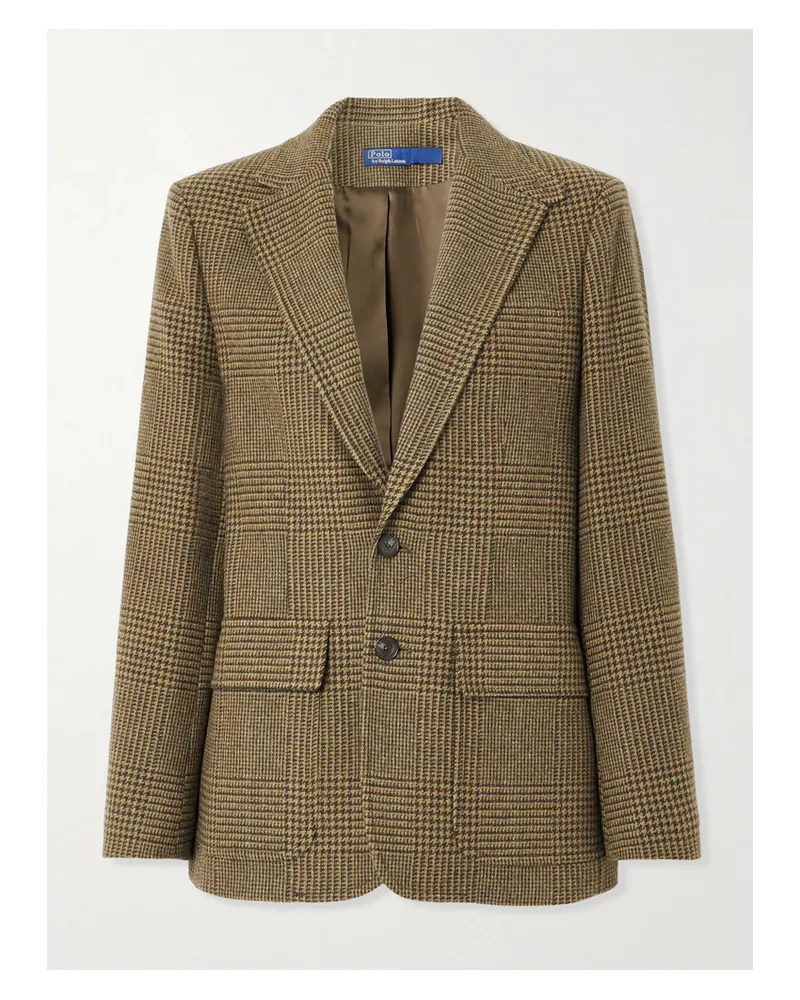 Ralph Lauren Blazer aus Kariertem Tweed aus einer Wollmischung Braun