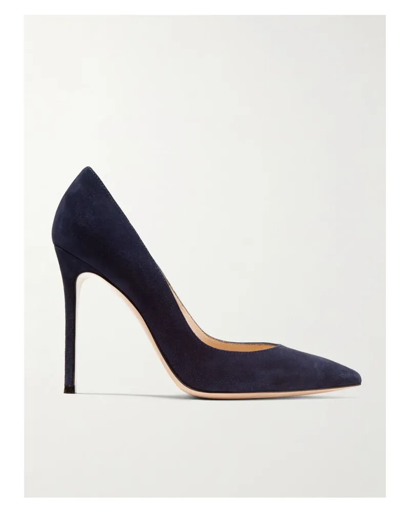 Gianvito Rossi 105 Pumps Aus Veloursleder - Blau Blau
