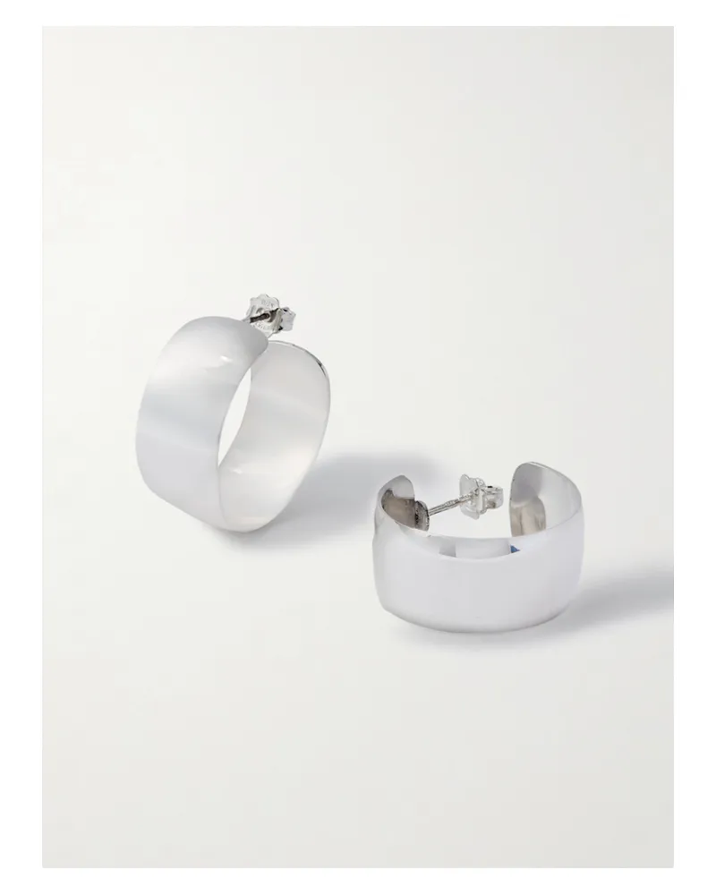 Loren Stewart Midi Dome Creolen Aus Sterlingsilber Silber