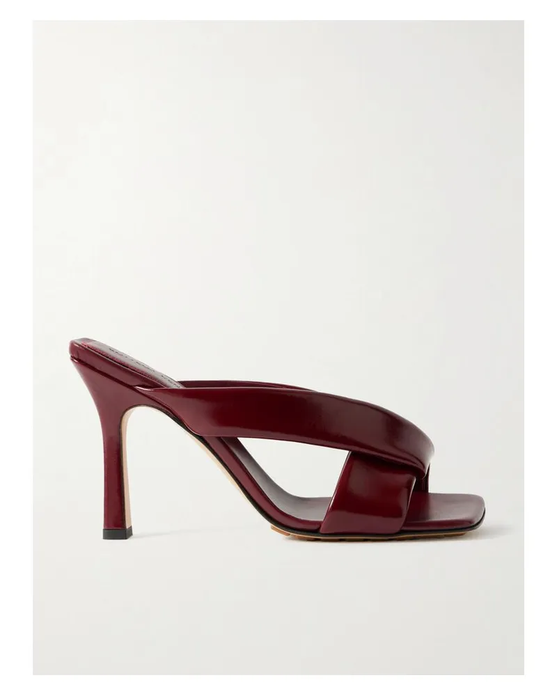 Bottega Veneta Riva Mules Aus Wattiertem Leder - Burgunder Burgunder