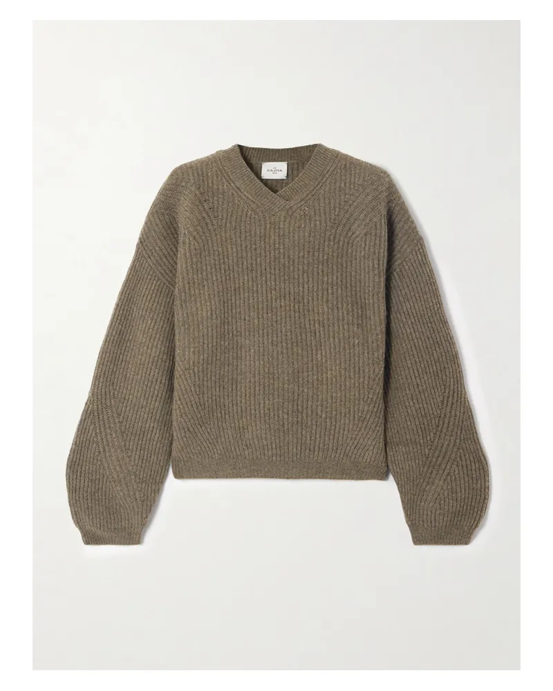 Le Kasha 1918 Palermo Ribbed Organic Cashmere Sweater - Green Green