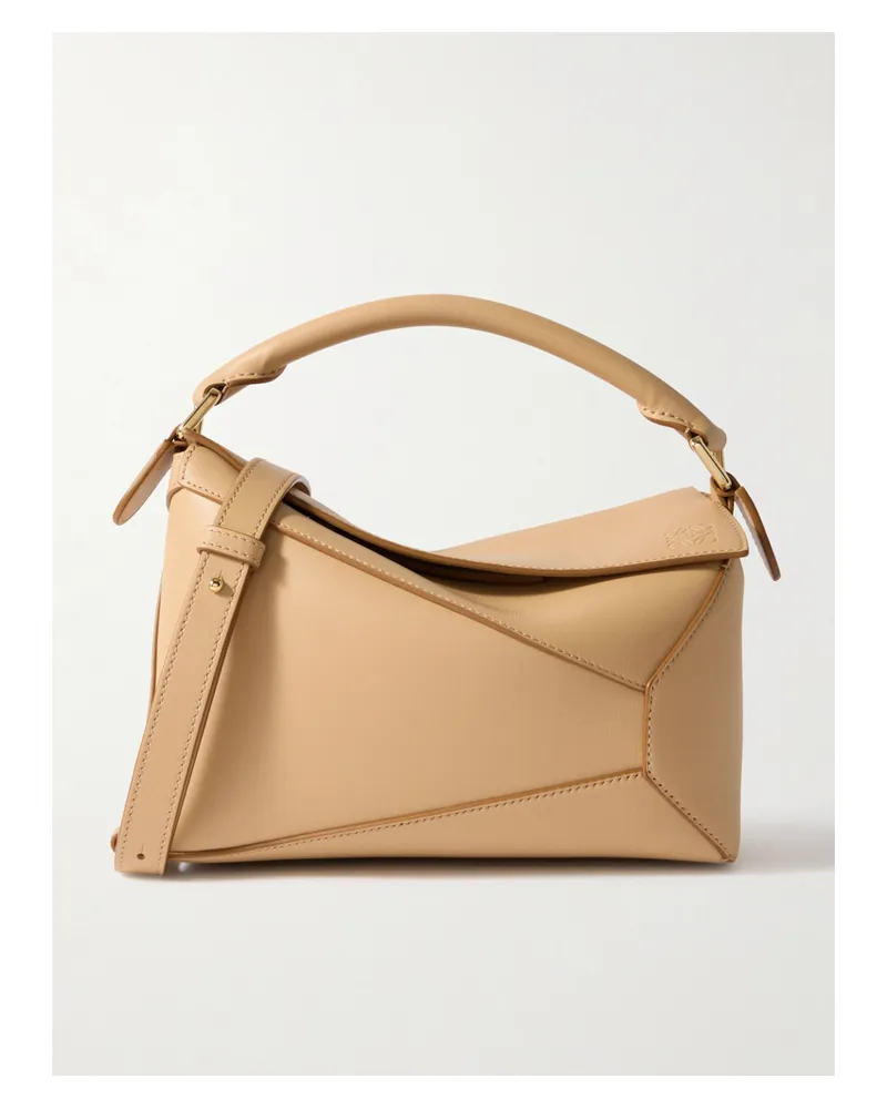 Loewe Puzzle Edge Small Leather Shoulder Bag - Neutrals Neutrals