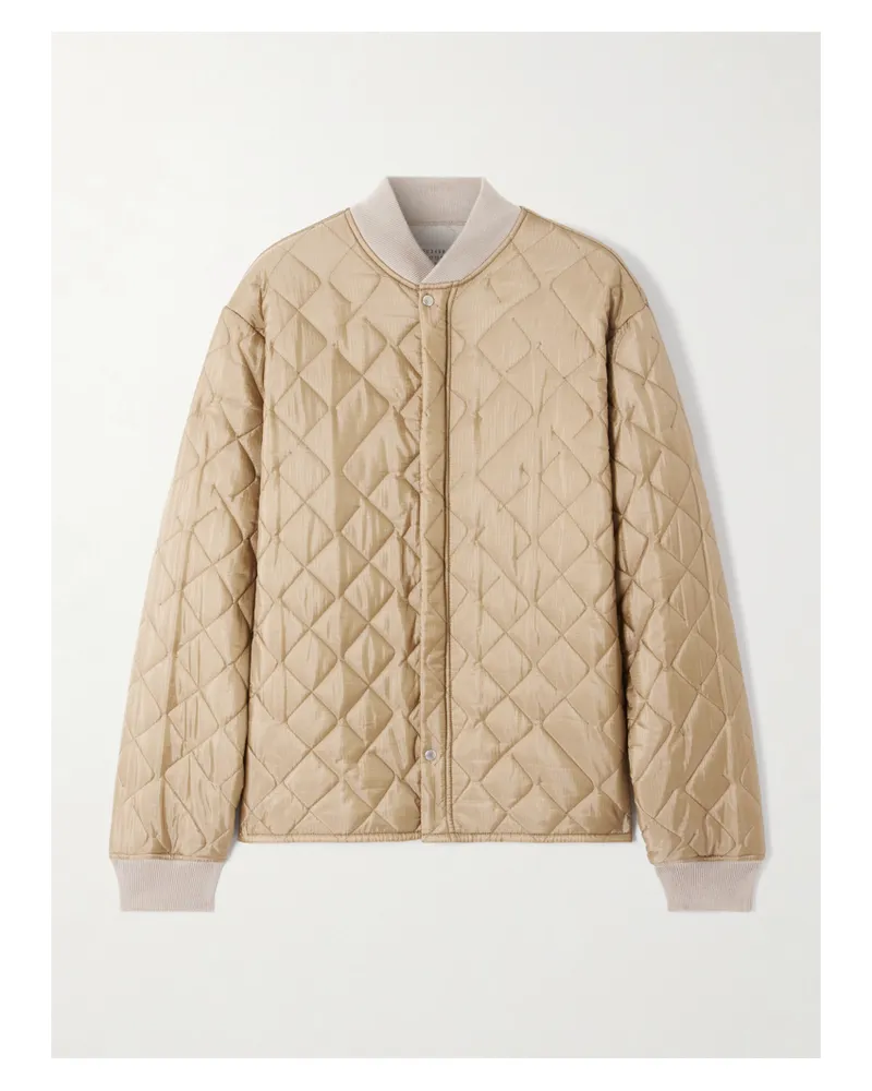 Maison Margiela Reversible Quilted Shell And Ribbed Cotton Jacket - Neutrals Neutrals