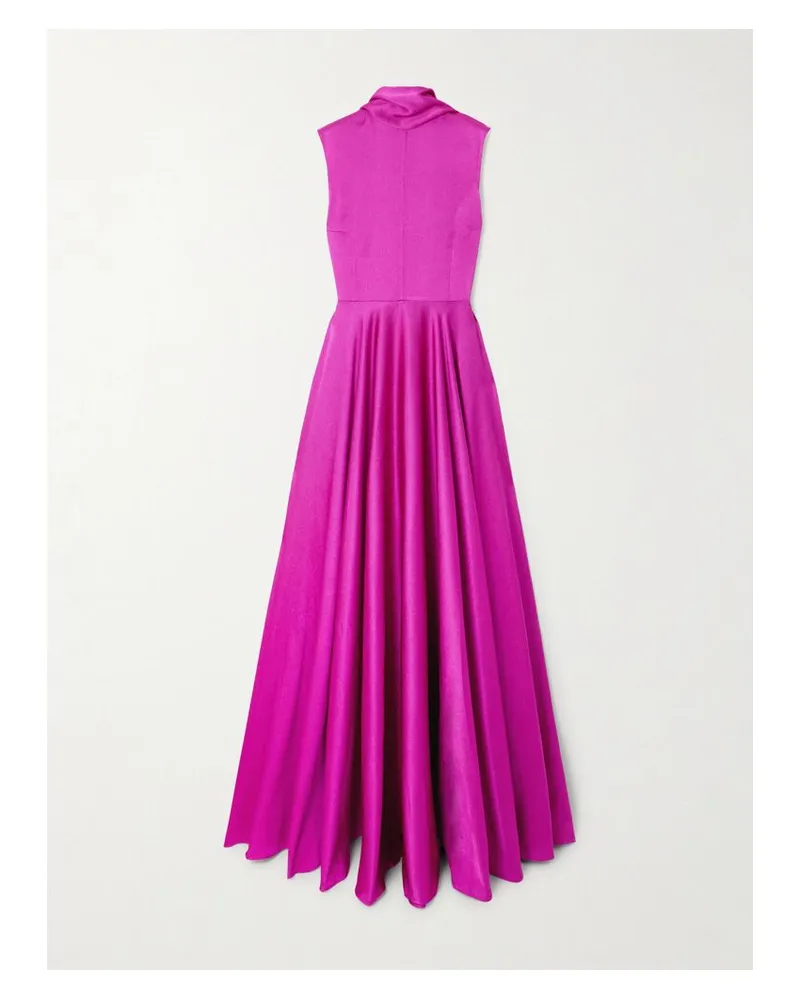 Solace London Emelia Robe Aus Gehämmertem Satin - Pink Pink