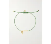 Palm Tree 14-karat Gold Cord Bracelet