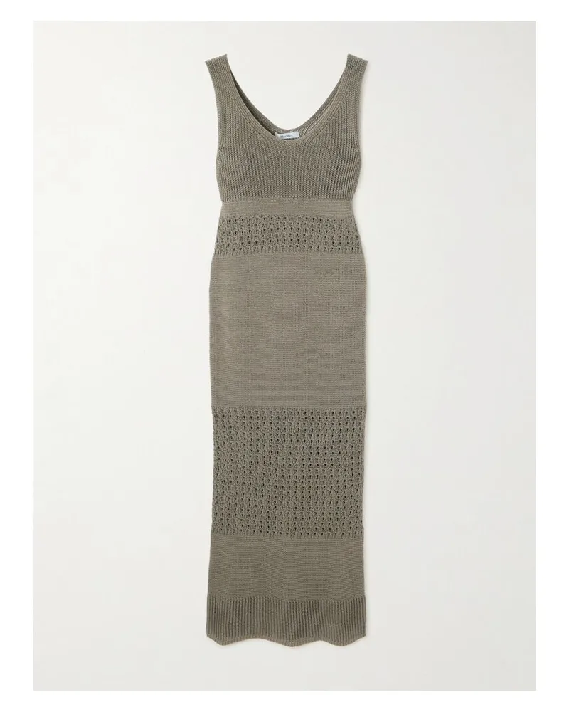 Max Mara Valois Midikleid Aus Einer Gehäkelten Baumwollmischung - Neutral Neutral