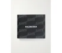 Printed Textured-leather Wallet - Black