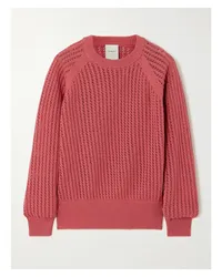 Varley Clay Pullover aus Gehäkelter Baumwolle Rot