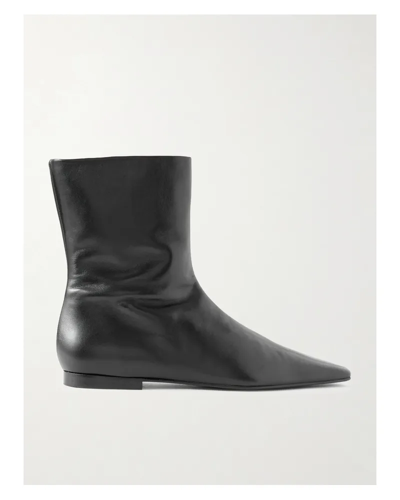 Totême Ankle Boots Aus Leder - Schwarz Schwarz