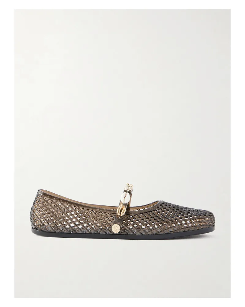 Ancient Greek Sandals Iro Shell-embellished Rubber Flats - Gray Gray