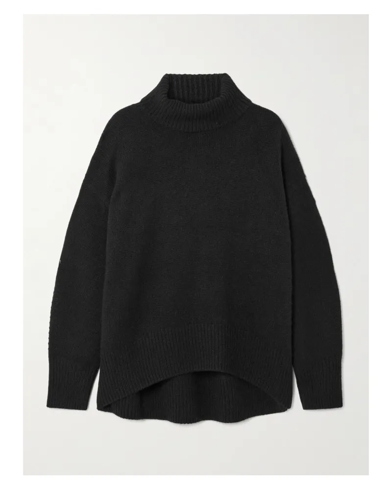 arch4 World's End Oversized Cashmere Turtleneck Sweater - Black Black