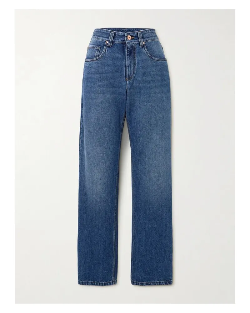 Brunello Cucinelli Hoch Sitzende Jeans - Blau Blau