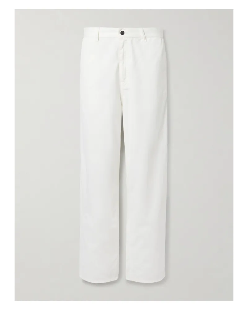 The Row Sharka Hose Mit Weitem Bein Aus Twill Aus Einer Baumwoll-kaschmirmischung - Weiß Weiß