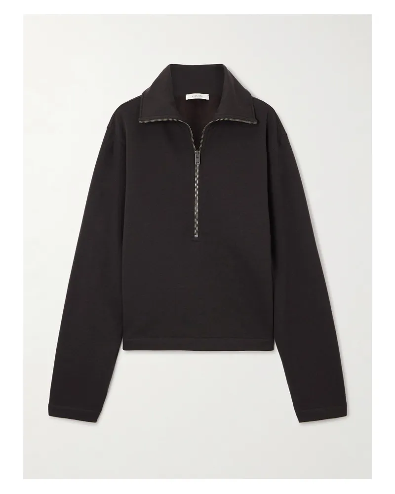 Christophe Lemaire Pullover Aus Einer Woll-baumwollmischung Mit Reißverschluss - Braun Braun