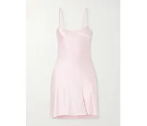 Silk-satin Mini Dress - Pink