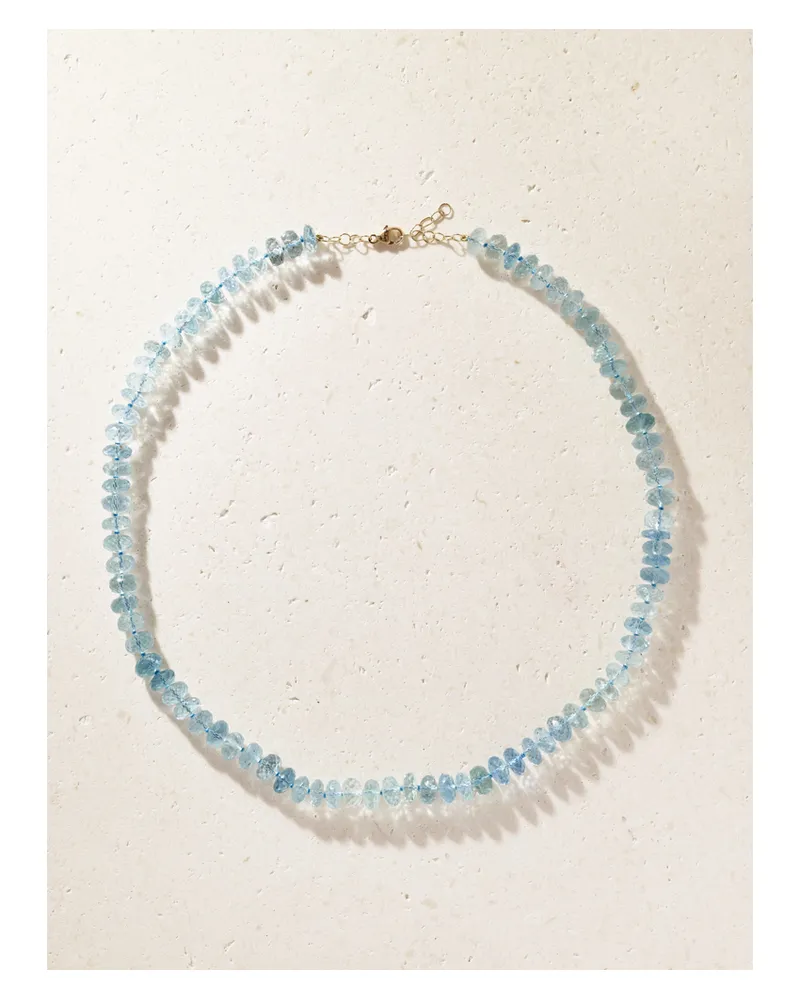 JIA JIA Oracle 14-karat Gold Aquamarine Necklace - Blue Blue
