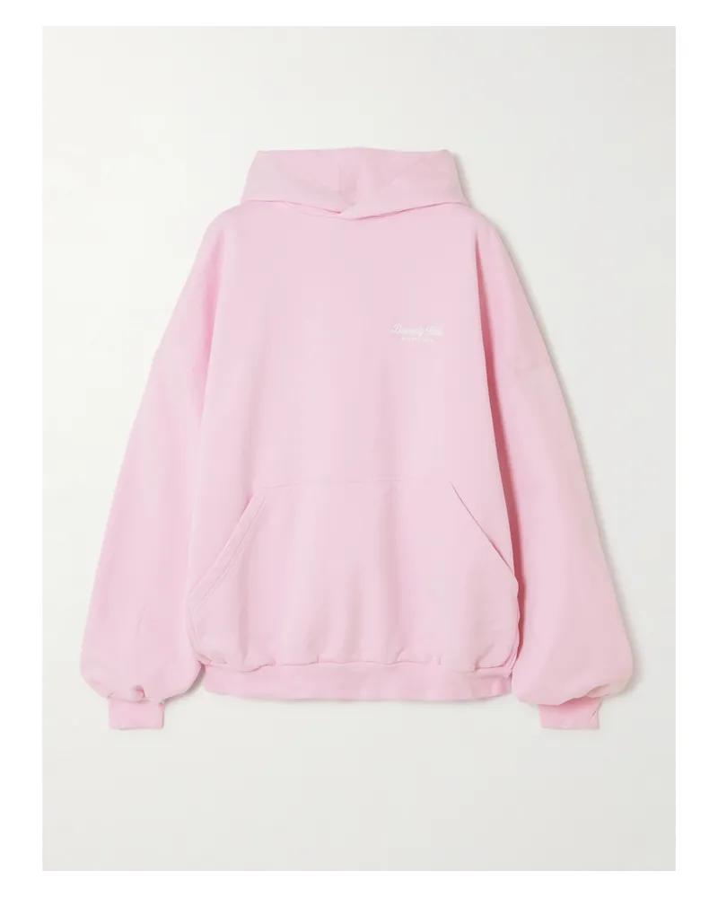 Balenciaga Oversized-hoodie aus Baumwoll-jersey Pink